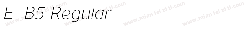 E-B5 Regular字体转换